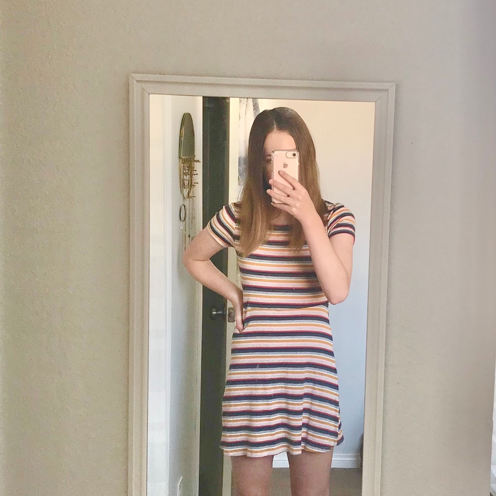 Stripped Mini Dress